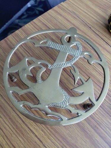 Vintage brass anchor nautical - brass, anchor,nautical