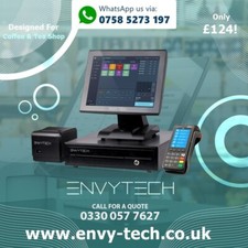 New 15" Touchscreen Cash Register AIO EPOS Till System For POS Coffee & Tea Shop