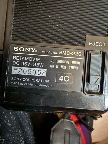 Vintage sony beta cam bmc - beta,