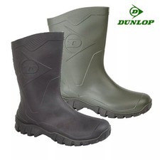 Dunlop Dee Calf Short Half Length Quality PVC Rubber Wellington Boots Wellies 