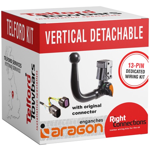 Vertical detachable towbar - detachable,