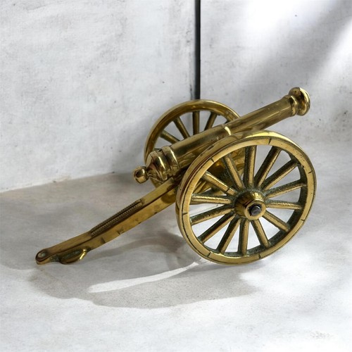 Vintage solid brass cannon - solid,