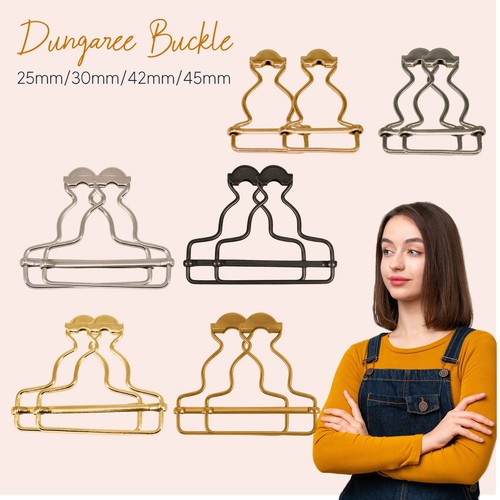 Dungaree buckles metal clips - metal,