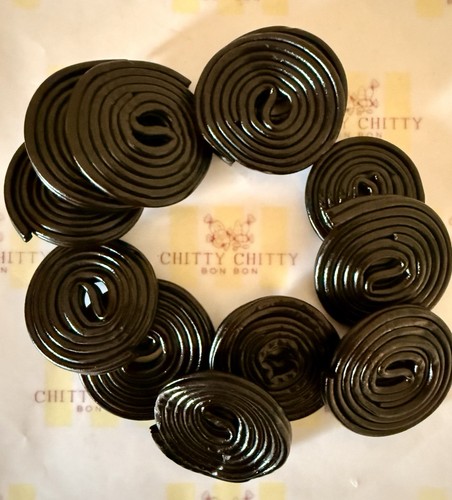Liquorice wheels 100g 5ozs - liquorice, 100g/3.5ozs