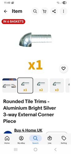 Rounded tile trim aluminum - tile,