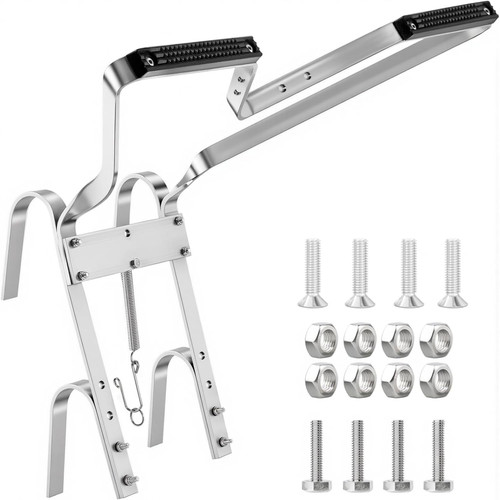 Heavy duty aluminum ladder - aluminum,