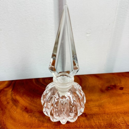 Vintage clear ribbed glass - clear,