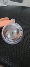 Clear Baubles to Fill x12 Transparent Plastic Fillable Christmas Baubles - 6cm
