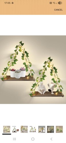 Hanging book shelves with led - book,