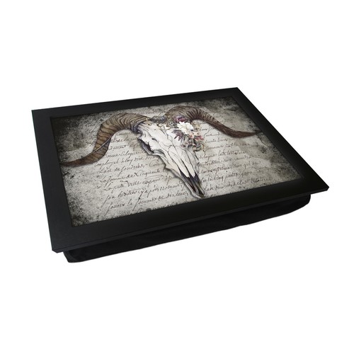 Gothic floral goat skull - floral,