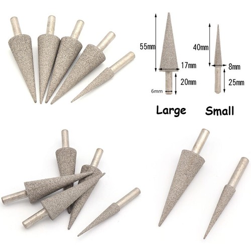 6mm shank tapered cone - tapered, diamond