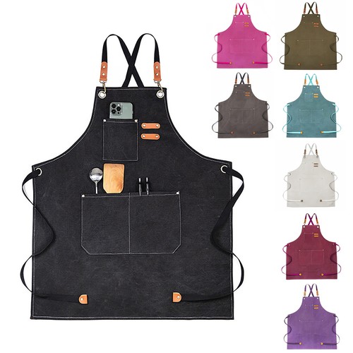 Unisex waxed canvas work shop - canvas,
