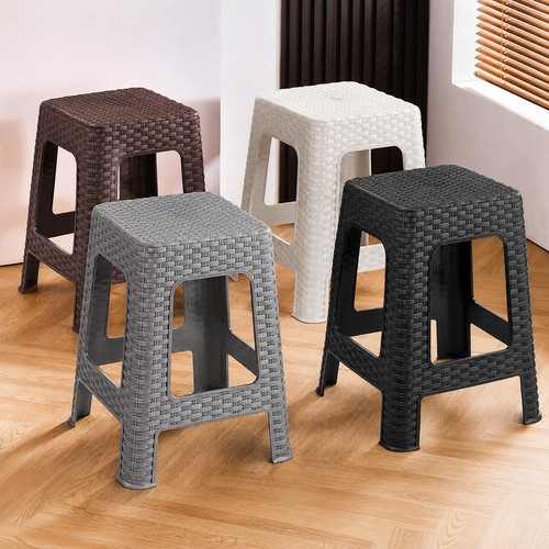 Large rattan stackable - stackable, stools