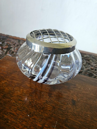 Vintage ribbed swirl glass - vintage,