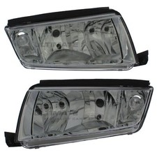 Headlights Skoda Fabia 2000-2004 Chrome Inner Headlamps Drivers & Passenger Side