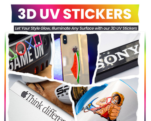Acrylic dtf stickers - 3d, uv