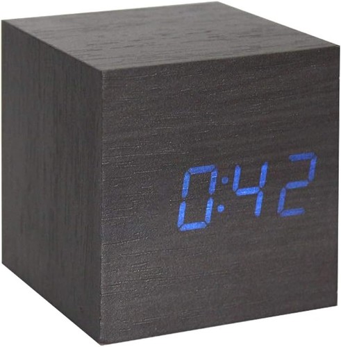 Wooden alarm clock - wooden, mini