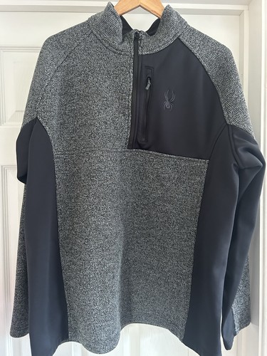 Spyder mens grey knit fleece - knit,