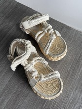 ASOS Cream Rope Flat Sandals