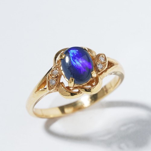 18ct gold aurora violet blue - gold,