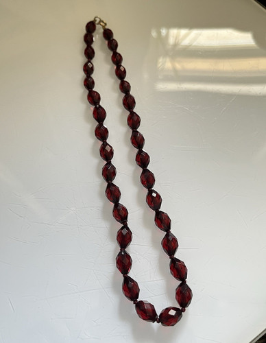Antique red cherry bakelite - antique,