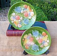 French Majolica fruit plates