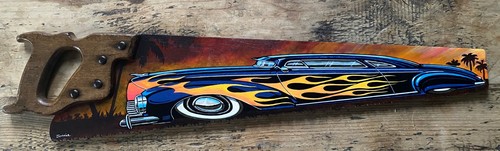 Hand painted saw hot - painted, saw,