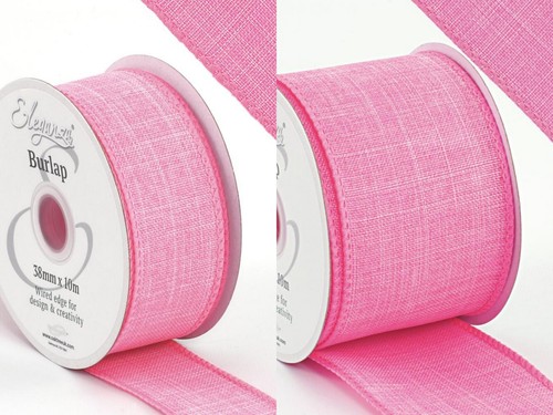 Light pink wired edge burlap - light,