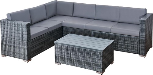 Dark grey rattan - grey, seat