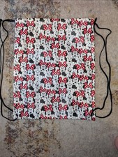 Official Disney Minnie Mouse Faux Leather Drawstring Backpack Bag Primark