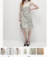 M&S Gold Silver Sequin Tassel