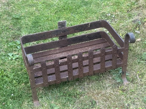 Old solid iron fire grate - iron,