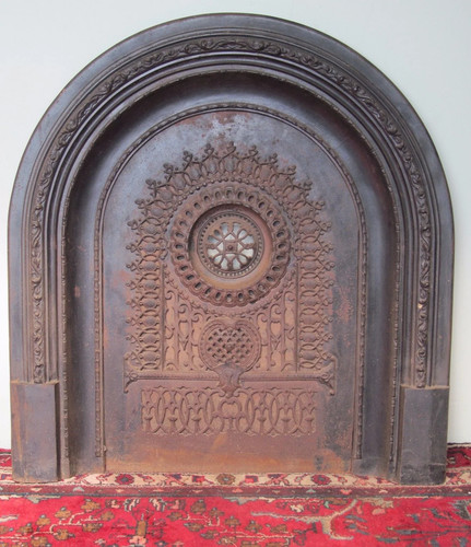 19th century cast iron fire - iron,