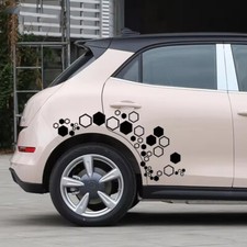52Pcs Car Side Honeycomb Vinyl