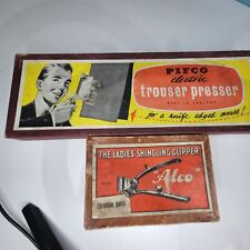 Vintage 1950's Pifco Electric Trouser Press & Alco Shingling Clipper in Boxes