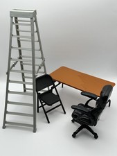 WWE Breakable Table Ladders & Announcers/Chair Wrestling Figure TLC Accessories