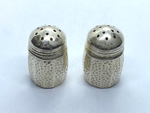 Pair hammered sterling - pair,