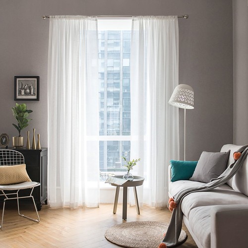 White sheer curtains inches - white, 90