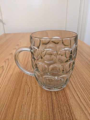 Vintage glass pint tankard - vintage,