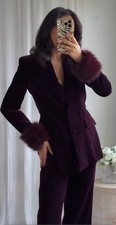 ZARA VELVET BLAZER WITH FAUX