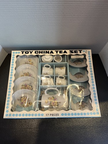 Vintage toy china tea set - tea,