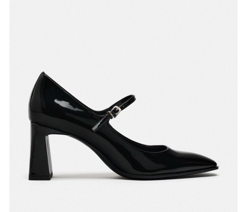 Zara black patent - zara, heel