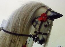 BEST Quality Rocking Horse Leather Nail on Bridle with Reins & Bit - S, M, L 