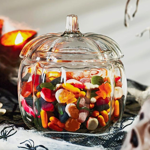 Clear glass pumpkin - glass, pumpkin-shaped