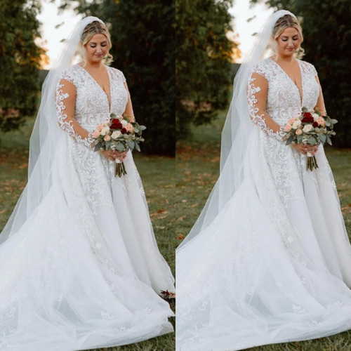 Neck wedding dresses long - dresses,