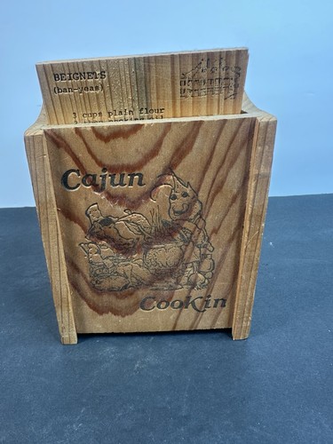 Cajun recipe box cypress - cajun,