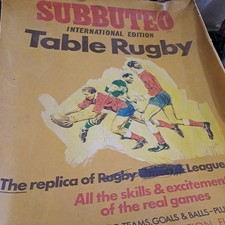 Vintage Subbuteo Table Rugby International Edition Boxed