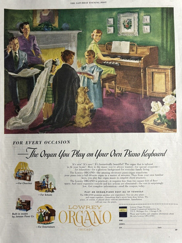 1950 lowrey organo play - organo, own