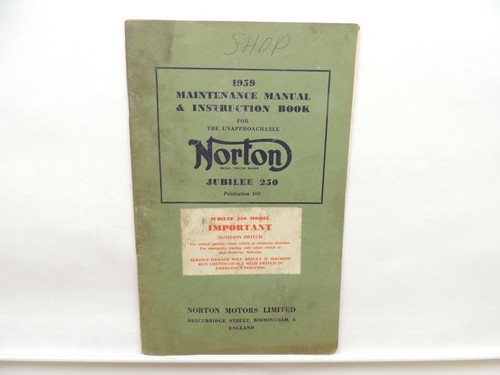 1959 norton maintenance manual - norton,