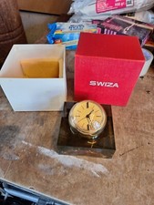 Vintage Swiza 8 Day Rare Gilt